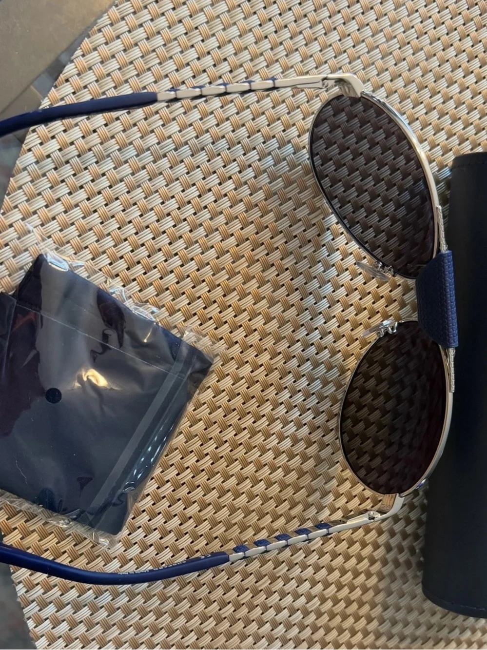 Chopard Men's Aviator Sunglasses in Silver with Gray Lenses